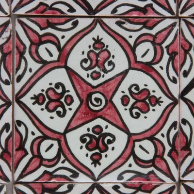 Produktbild von Handbemalte Fliesen 4er-Set – Andalusisches Sternornament