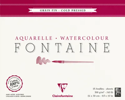 Zdjęcie produktu dla Clairefontaine Aquablo. FKorn FON 300g 24x30 25 arkuszy