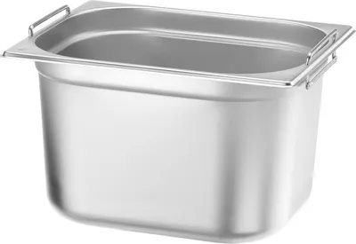 Zdjęcie produktu dla Pojemniki HENDI Gastronorm 1/2 Budget Line z uchwytami, Budget Line, GN 1/2, 9.5L, 325x265x(H)150mm