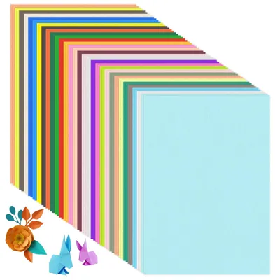 Buntes A4-Papier, 60 Blatt, 160 g/m², 30 Farben, Bastelpapier