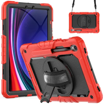 Zdjęcie produktu dla etui 4 w 1 do Samsung Galaxy Tab S9 2023 SM-X710/X716B/X718U Tab S9 FE SM-X510/X516 11 Ochrona przed wstrząsami + podstawka