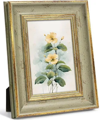 Produktbild von Antike grüne Fotoliste - Vintage Shabby Chic - 10x15 cm