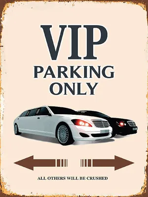 Produktbild von vianmo Holzschild 40x30 cm VIP Parking only all others will