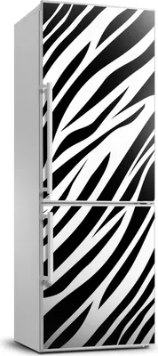 Imagen del producto de Decoración para nevera Tulup - 70x190 cm - Adhesivo para nevera - Fondo con estampado de cebra