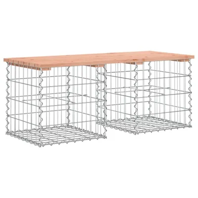 Produktbild von vidaXL Gartenbank aus Gabionen 103x44x42 cm Massivholz Douglasie