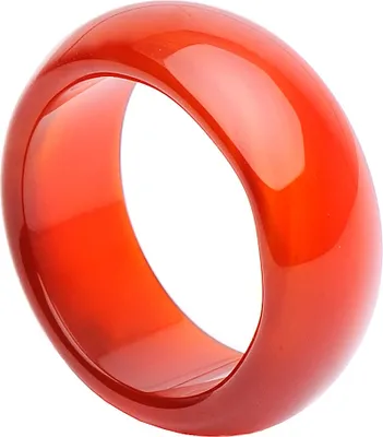 Produktbild von Breiter Ring aus Karneol glatt braun-orange schlicht Fingerring Fingerschmuck