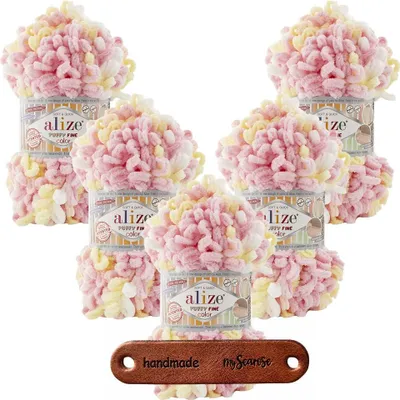 Produktbild von 5 x ALIZE Puffy Fine Color 6367 mit Label