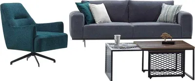 Produktbild von Sofa 3-Sitzer Wohnzimmer Sessel Relaxgarnitur Lounge-Garnitur Komplettsofa Couch