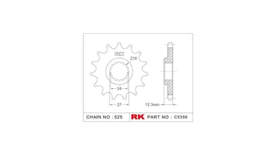 Produktbild von RK Ritzel 525 16Z Standard