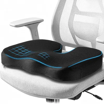 Produktbild von Sitzkissen, Memory-Foam, ergonomisch, Steißbeinschmerzen, für Bürostuhl