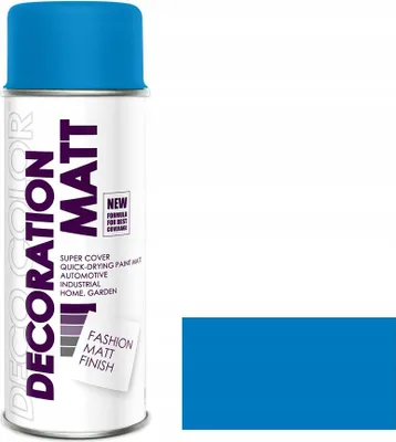 Zdjęcie produktu dla Farba dekoracyjna w sprayu Dekoration Matowy niebieski Ral 5015 400 ml 195 015
