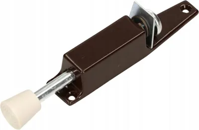 Produktbild von Toranschlag Balk 130 mm, braun, als Schloss für Gartentore, mit Haustierschutzfunktion