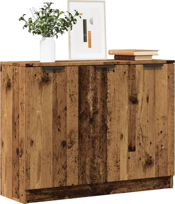 Zdjęcie produktu dla vidaXL Kredens o wyglądzie starego drewna 90,5x30x70 cm materiał drewnopochodny