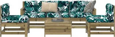 Produktbild von Möbel 6-tlg. Garten-Sofagarnitur Kiefernholz Imprägniert - Gartenmöbelset 3250751