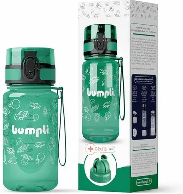 Productafbeelding van Famanu drinkfles voor kinderen, 350 ml, met gratis drinktuit, lekvrij, BPA-vrij, lichtgewicht en duurzaam