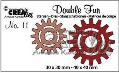 Produktbild von Crealies Double Fun no. 11 Gänge Stanzschablone