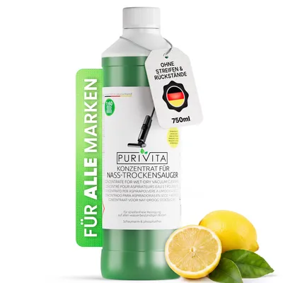 Produktbild von PURIVITA® Konzentrat für Nass-Trockensauger und Saugwischer, 750 ml Zitronenduft