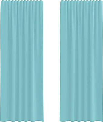 Obrázok produktu pre Voálové závesy so slučkami, 2 ks, tyrkysové, 140x260 cm