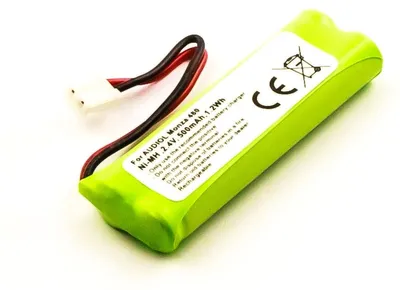 Produktbild von Akku für emporia VTHC04RN00 NiMH 2,4 Volt 500 mAh grün.