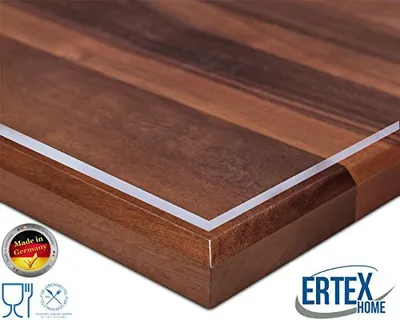 Produktbild von Ertex Tischdecke Tischfolie Schutzfolie Transparent 2,2 mm 1A Qualität geeignet für den Kontakt mit Lebensmitteln ( Transparent, 100 x 220 cm )