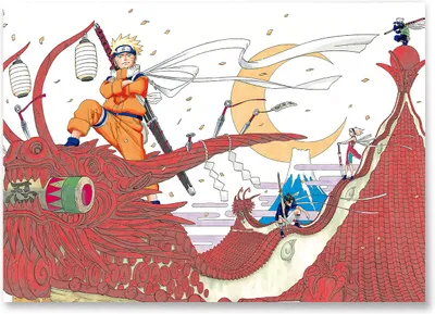 Produktbild von Shinobi Wandbild | Sasuke & Kakashi auf dem Dach Poster | 30x42cm