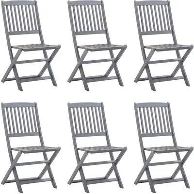 Produktbild von Klappbare Gartenstühle 6 Stk. Massivholz Akazie