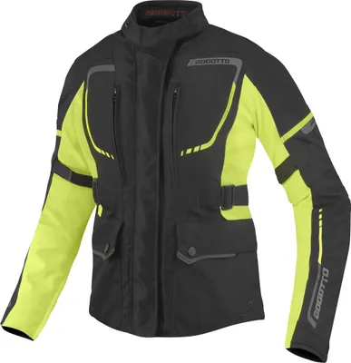 Imagen del producto de Chaqueta textil para motocicleta Bogotto Azury 2 en 1, impermeable, para mujer, color /neón, talla L