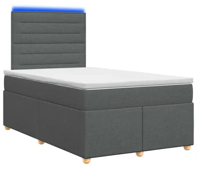 Immagine prodotto di Letto a molle con materasso grigio scuro 120 x 200 cm in tessuto