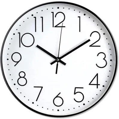 Image de Horloge murale à piles de 23 cm, silencieuse (sans tic-tac), design moderne à quartz, horloge murale décorative pour le salon, l'intérieur, la cuisine ou le bureau