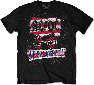 Zdjęcie produktu dla AC/DC We Salute You Stripe Black S Koszulka