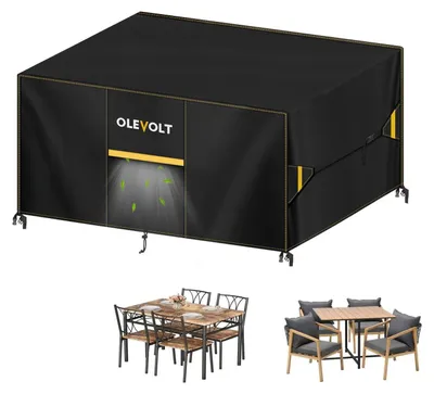 Zdjęcie produktu dla Osłona ochronna na meble ogrodowe - wodoodporny pokrowiec na stół, 63x80x74 cm, odporny na promieniowanie UV