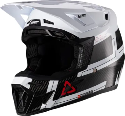 Produktbild von Leatt 9.5 Carbon+velocity 6.5 Iriz Offroad-helm-kit Weiß,Schwarz L Weiß,Schwarz L