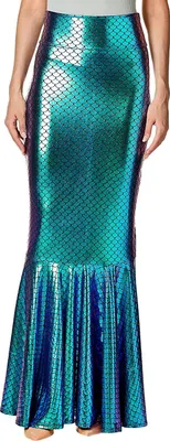 Produktbild von Meerjungfrau Glitzerrock blau - Faschingskostüm Größe: S-M