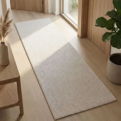 Produktbild von Carpetsale24 Teppich Wohnzimmer Einfarbig Bouclé Schlingenflor Skandi Stil Robust Superweich für Schlafzimmer, Grösse: 80x250 cm