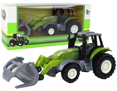 Produktbild von Lean Toys Traktor Bagger Grünes Krokodil Landwirtschaftsfahrzeug