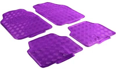 Produktbild von Fußmatten vorn + hinten Riffelblech viele Fahrzeuge universal Gummi lila violett