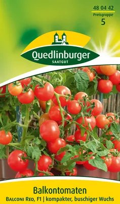 Produktbild von Quedlinburger Saatgut - Balkontomaten Balconi Red - Samen - 480442
