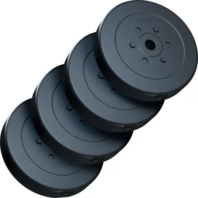 Produktbild von ScSPORTS® Hantelscheiben - Set 40kg, 4x10kg, 30/31 mm, Kunststoff - Hantelscheiben-Set, Gewichtsscheiben, Hantelgewichte, Fitness Scheiben