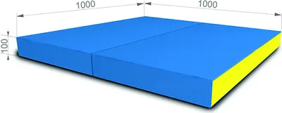 Produktbild von Turnmatte 2-teilig 100x100x10 | Weichbodenmatte | Gymnastikmatte | Fitnessmatte