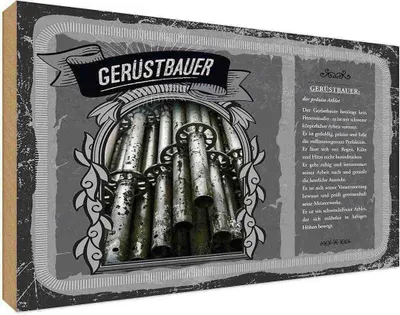 Produktbild von vianmo Holzschild 20x30 cm Gerüstbauer Beruf Arbeit