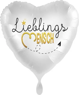 Produktbild von 18"/Ø43cm Herz Folienballon  "Lieblingsmensch"