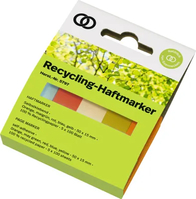 Produktbild von Haftmarker oeco 5797 RC 100 Blatt sortiert 5 Stück Packung mit 48 Stück