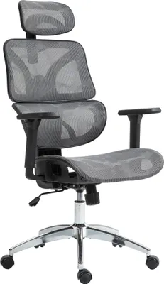 Produktbild von CLP Bürostuhl Deshler höhenverstellbar drehbar und ergonomisch grau