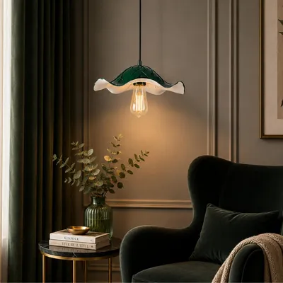 Produktbild von Opviq, Moderne Pendelleuchte Dunkelgrün, Metall, Ø29 cm, E27, MAX 40W