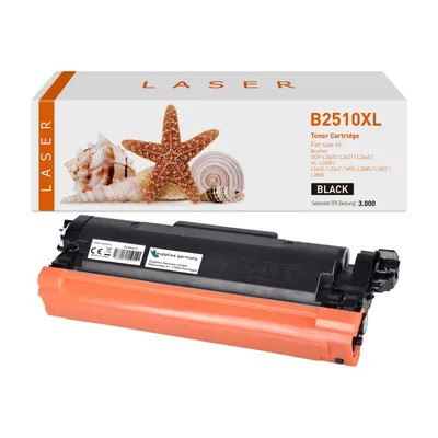 Produktbild von black Toner 3.6-TN2510XL kompatibel mit Brother TN-2510XL [ 2510XL ]  Seiten: 3.000
