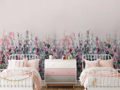Produktbild von Vlies Fototapete Wiese 400x280 cm Tapeten Wandtapete XXL Natur Blumen Pflanzen wie gemalt b-A-10320-a-c