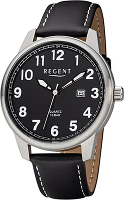 Immagine prodotto di Orologio da uomo Regent in pelle F-1238 analogico cinturino in pelle nera D2URF1238