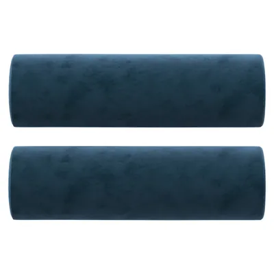 Immagine prodotto di vidaXL Cuscino decorativo 2 pz. Velluto blu Ø15x50 cm