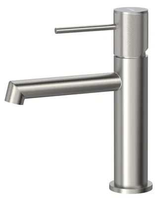 Einhebel-Waschtischarmatur, Edelstahl, gebürstetes Nickel, Kalt-/Warmwasser