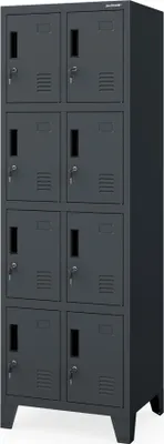 Zdjęcie produktu dla Podwójna szafka socjalna na sprzęt ochrony pracy: ROBERT 2 Plus 559 x 1720 x 450 mm antracyt